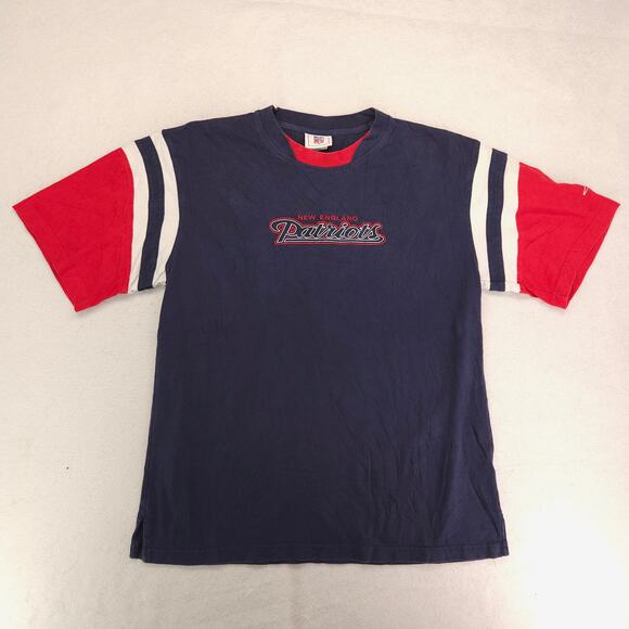 NFL New England Patriots Graphic Short Sleeve Football Shirt Mens Size L Navy - Picture 2 of 9